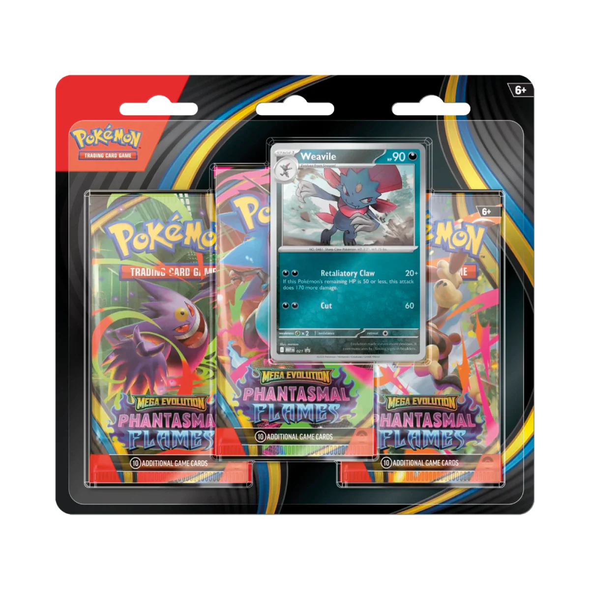 Phantasmal Flames Mega Evolution Sneasel 3 Booster Pack Blister (English)